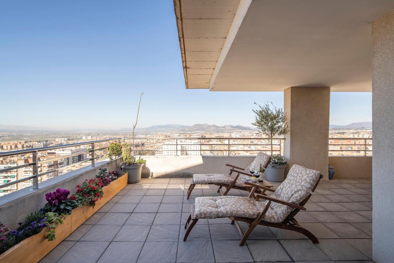 Atico Top Granada, Penthouse, 18-19Th Floor, City Centre, Views, Terrace, Free Parking Esterno foto